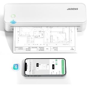 JADENS Portable Printers Wireless for Travel, Thermal Inkless Printer, Support 8.5" X 11" Thermal Paper, Compatible with iOS, Android & Laptop