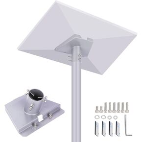 Adjustable Gen 3 Mount Kit for Starlink Mounting Gen 3, Roof Mount Compatible with Starlink V3 Pole Mount, Long Wall Mount with Pipe Adapter