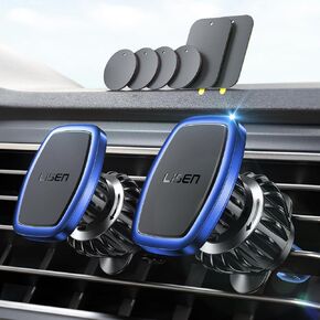 LISEN 2 Pack Magnetic Phone Holder for Your Car Mount 6 Military Magnets Car Phone Holder Mount Vent Cell Phone Holdeer Mount Vent Cell Phone Holder (Black)