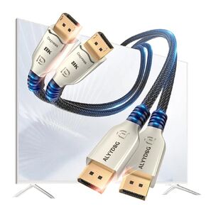 8K@60Hz 90 Degree Angled DP 1.4 Cable Male to Male Right Angle Displayport 1.4 Cable Support 8K@60Hz, 4K@144Hz, 1080P@240Hz 6FT/1.8M