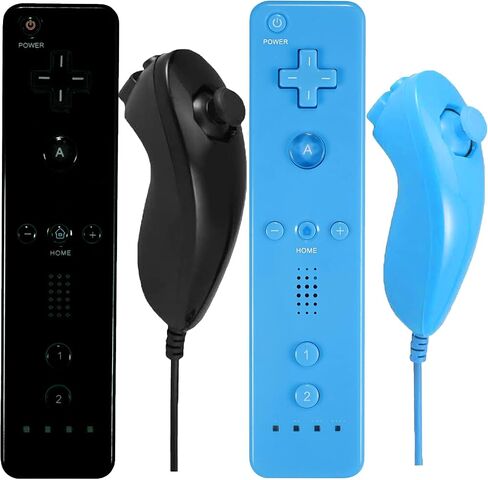 Wii Remote and Nunchuck Controller, Wireless Controllers Compatible with Wii/Wii U with Silicone Case and Wrist Strap (White) in Saudi Arabia