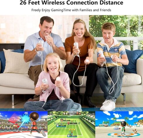 Wii Remote and Nunchuck Controller, Wireless Controllers Compatible with Wii/Wii U with Silicone Case and Wrist Strap (White) in Saudi Arabia