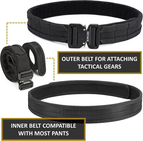 Quick Release Battle Belt, 1.75'' Tactical MOLLE Heavy Duty Belt and 1.5'' EDC Inner Belt for Law Enforcement, Shooter in Kuwait