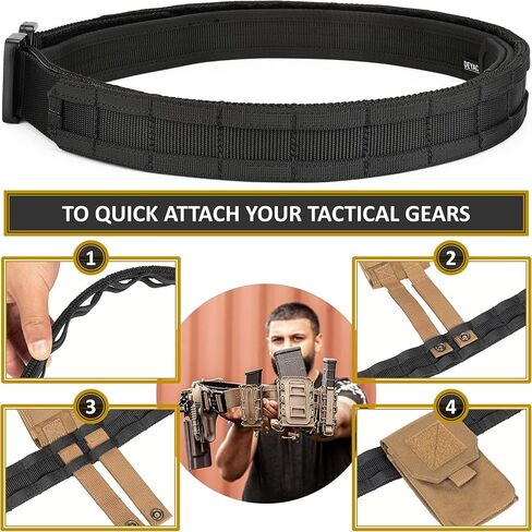 Quick Release Battle Belt, 1.75'' Tactical MOLLE Heavy Duty Belt and 1.5'' EDC Inner Belt for Law Enforcement, Shooter in Kuwait