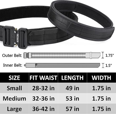 Quick Release Battle Belt, 1.75'' Tactical MOLLE Heavy Duty Belt and 1.5'' EDC Inner Belt for Law Enforcement, Shooter in Kuwait