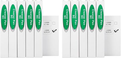 LC/MU Fiber Cleaner Pen, 800+ Cleans, 5pcs | Fiber optic cleaner pen for LC/MU 1.25mm connectors. Over 800 cleans, end-face cleaning. Compact, portable for field use in Saudi Arabia