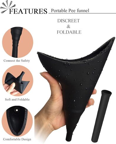 Female Urination Device with Cup, Female Urinals Portable Pee Funnel for Women - Standing Up to Pee Anywhere, Womens Pee Funnel Camping/Hiking Gear Gifts for Women in Saudi Arabia