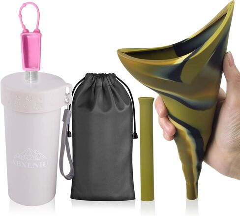 Female Urination Device with Cup, Female Urinals Portable Pee Funnel for Women - Standing Up to Pee Anywhere, Womens Pee Funnel Camping/Hiking Gear Gifts for Women in Saudi Arabia