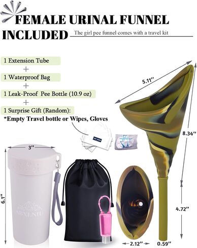 Female Urination Device with Cup, Female Urinals Portable Pee Funnel for Women - Standing Up to Pee Anywhere, Womens Pee Funnel Camping/Hiking Gear Gifts for Women in Saudi Arabia
