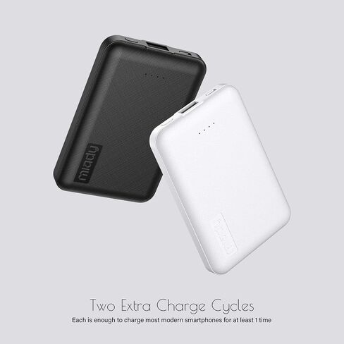 Miady 2-Pack 5000mAh Mini Portable Charger, 5V 2.4A USB-C Output Fast Charging Battery Pack Travel Small Power Bank Phone Charger Compatible with iPhone 16/15 Samsung S24/S22 Google iPad Android etc in Saudi Arabia