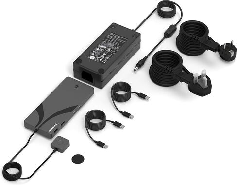 SABRENT Thunderbolt 4 KVM Switch، مشاركة الأجهزة الطرفية مع 3X Thunderbolt 4 USB C 40 جيجابت في الثانية، 2X USB-C شحن 60 وات (PD 3.0) | 4X USB من النوع A 3.2x2 بسرعة 10 جيجابت في الثانية | يدعم 4K@144 هرتز / 8K@60 هرتز DSC (SB-TB4K) in Kuwait