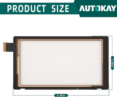قطعة غيار محول رقمي لشاشة LCD تعمل باللمس للعدسة الخارجية الأمامية من AUTOKAY (بدون شاشة LCD) مع أداة فتح تناسب نينتندو سويتش in Saudi Arabia