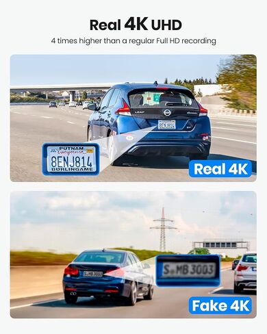 Dual Dash Cam 5G WiFi GPS, Real 4K+HDR 1080P Dash Cam Front and Rear, 3.3 Inch Eye-Care Screen, Super HDR Night Vision, Parking Mode, Dash Camera for Cars with App, G-Sensor, Support 512GB Max in Saudi Arabia
