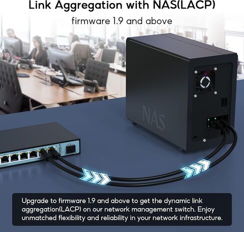 9 Port 2.5Gb Smart Web Ethernet Switch,1 10G SFP Slot&8 x 2.5G Base-T Ports,Link Aggregation, LACP/QoS/VLAN/IGMP Supported, Metal Fanless Managed Multi-Gigabit Switch in Saudi Arabia