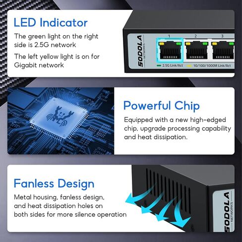 9 Port 2.5Gb Smart Web Ethernet Switch,1 10G SFP Slot&8 x 2.5G Base-T Ports,Link Aggregation, LACP/QoS/VLAN/IGMP Supported, Metal Fanless Managed Multi-Gigabit Switch in Saudi Arabia