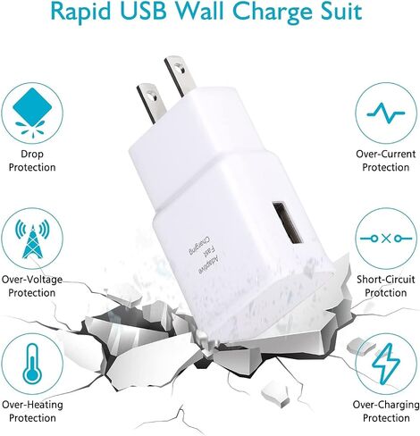 Phone Charger Android,Samsung Charger Fast Charging Cord Type C with USB C Charger Cable 6.6Ft for Samsung Galaxy S24/S23/S22/S21/S20/S10/S10 Plus/S10E/S9/S8/S21Ultra/S22+/S22 Ultra/Note 8/9/10/20 in Kuwait