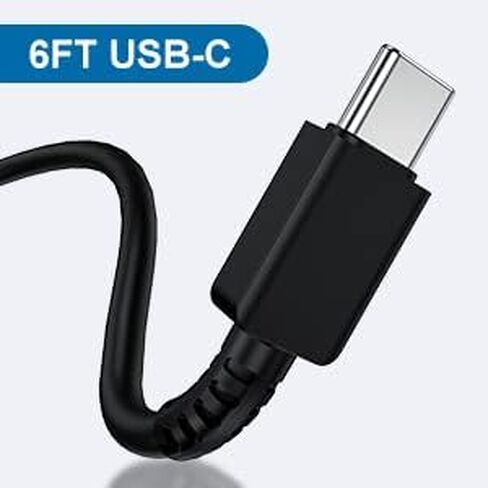 Type C Charger 25W, 6+6FT Super Fast Charging Cord for Samsung Galaxy Phone | Wall Charger Block &Android USBC Cable for Samsung Galaxy S26 S25 S24 S23 S22 S21 S20 S10 S9 S8 Plus/Ultra/FE, Note20/10/9/8 in Kuwait