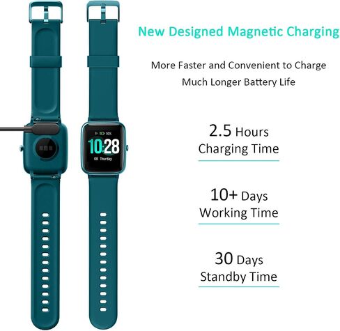 Fitpolo Fitness Tracker with Heart Rate Monitor, Smart Watch 1.8 inches Color Touch Screen IP68 Waterproof Step Calorie Counter Sleep Monitoring Pedometer Watches Activity Tracker for Women Men in Saudi Arabia
