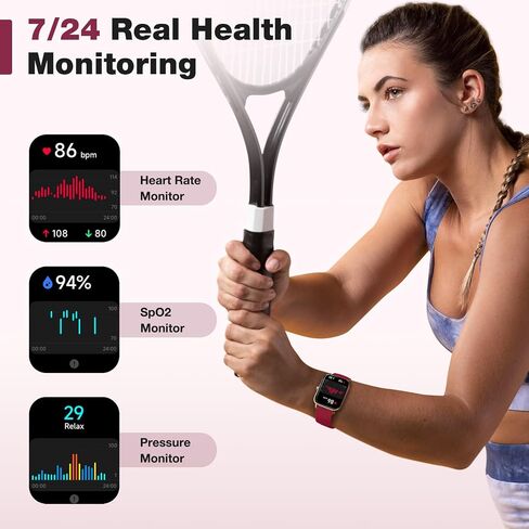 Fitpolo Smart Watch for Men Women(Make/Answer Call),1.8" Ultra-HD Display | Fitness Tracker with Heart Rate/Sleep/SPO₂ Monitor, 100+ Sports Modes, 3ATM Waterproof Smartwatch for Android/iPhone in Kuwait