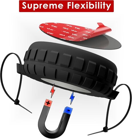 Ultra Strong Neodymium Compatible with AirTag (Gen. 1 & 2) Magnetic Case for Tag Waterproof AirTag Magnet Holder, Easy Screw On Secure Attach Air Tag for Car (Magnetic) in Kuwait