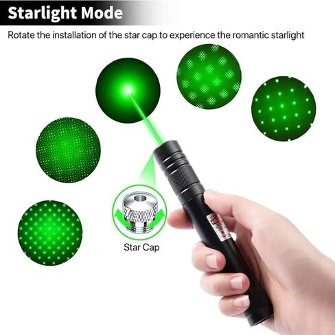 Cowjag Long Range Green Laser Pointer,Laser Pointer High Power Pen, Green Pointer Rechargeable for Hiking, Cat Laser Toy USB Charge(Green Light) in Saudi Arabia