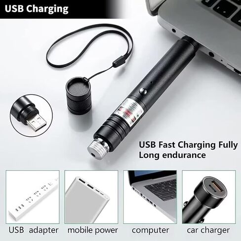 Cowjag Long Range Green Laser Pointer,Laser Pointer High Power Pen, Green Pointer Rechargeable for Hiking, Cat Laser Toy USB Charge(Green Light) in Saudi Arabia
