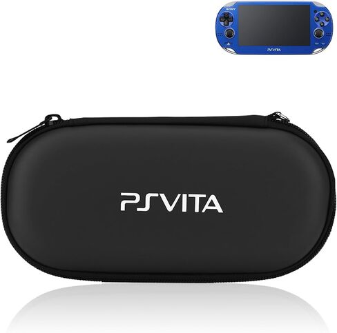 حقيبة PS Vita، حقيبة حمل متوافقة مع PS Vita، حقيبة حمل محمولة للسفر لجهاز Sony PS Vita، حقيبة سفر احترافية مقاومة للماء ومقاومة للصدمات (أسود) in Kuwait