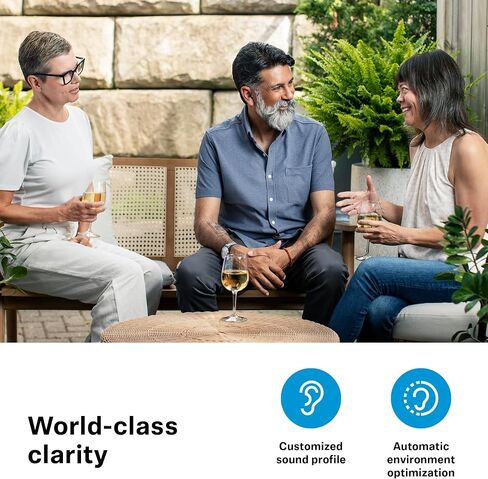 Sennheiser All-Day Clear Bluetooth Hearing Aids - OTC Hearing Aids with Bluetooth - Self-Fitting, Programmable Sound - FDA Cleared - Light Grey in Saudi Arabia