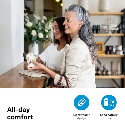 Sennheiser All-Day Clear Bluetooth Hearing Aids - OTC Hearing Aids with Bluetooth - Self-Fitting, Programmable Sound - FDA Cleared - Light Grey in Saudi Arabia