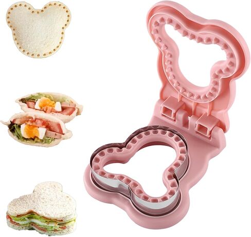 Sandwich Cutter and Sealer, Mouse Sandwich Pocket Maker, DIY Bread Sandwich Cutters, Fun Sandwich Crust Cutter for Kids Adult Boys Girls(Orange) in Saudi Arabia