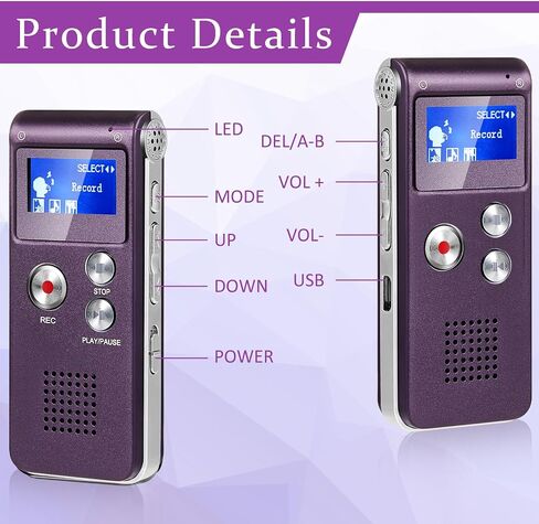 5 Pcs Ghost Hunting Kit Includes Digital Voice Recorders with 4 LED Cat Balls Motion Activated Cat Ball Toy Voice Activated Recorder with Playback for Pet Cat Dog Animals (8 GB,Classic Style) in Saudi Arabia
