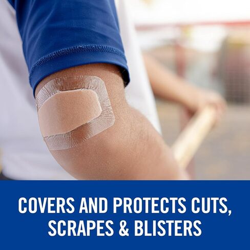 Nexcare Waterproof Bandages, Stays on in the Pool, Holds for 12 Hours, Clear Bandages for Fingers and Elbows - 100 Pack Waterproof Bandages in Saudi Arabia