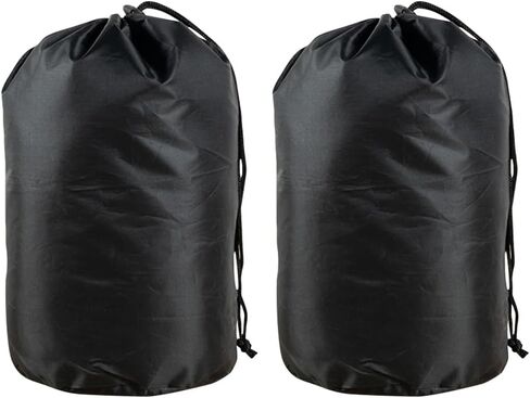 2 Pcs Waterproof Compression Stuff Sack Sleeping Bag Storage Sack Drawstring Dust Flap Bag Small Camping Compression Bags Backpacking Dry Sacks Lightweight Hiking Storage Bags Black in Saudi Arabia
