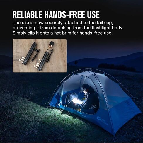 مصباح يدوي OLIGHT I3T 2 EOS Pocket EDC، 200 لومن، مصابيح يدوية مدمجة ومشرقة، ضوء مفتاح مزدوج الإخراج مع بطارية AAA ومشبك جيب ثنائي الاتجاه للتخييم والمشي لمسافات طويلة (أسود) in Saudi Arabia