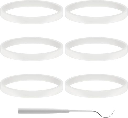 6 قطعة جوانات مطاطية 10 سنتيمتر ختم جوانات الأبيض O-حلقة استبدال أجزاء ل خلاط النينجا BL480 BL680 BL910 CT680 in Kuwait