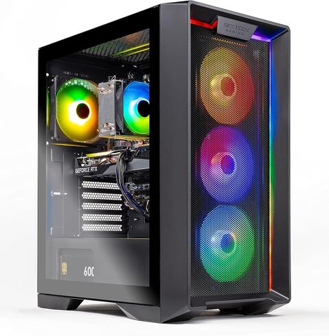 Skytech Nebula Gaming PC Desktop, Intel i3 10105F 3.7 GHz (4.4GHz Turbo Boost), NVIDIA GTX 1650 4GB GDDR6, 500GB SSD, 16GB DDR4 RAM 3200, 650W Gold PSU, Wi-Fi, Win 11 Home in Saudi Arabia