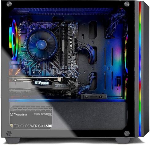 كمبيوتر سطح المكتب Skytech Nebula Gaming PC، Intel i3 10105F 3.7 جيجا هرتز (4.4 جيجا هرتز Turbo Boost)، NVIDIA GTX 1650 4 جيجا GDDR6، 500 جيجا SSD، 16 جيجا DDR4 RAM 3200، 650 وات ذهبي PSU، Wi-Fi، Win 11 Home in Kuwait