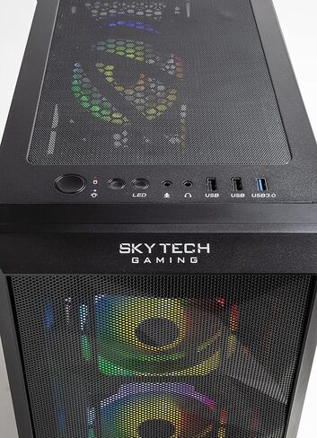 كمبيوتر سطح المكتب Skytech Nebula Gaming PC، Intel i3 10105F 3.7 جيجا هرتز (4.4 جيجا هرتز Turbo Boost)، NVIDIA GTX 1650 4 جيجا GDDR6، 500 جيجا SSD، 16 جيجا DDR4 RAM 3200، 650 وات ذهبي PSU، Wi-Fi، Win 11 Home in Kuwait