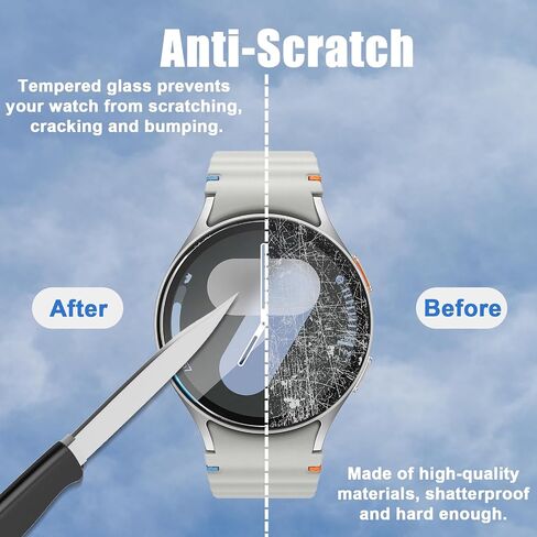 5 Pack for Galaxy Watch 7 40mm / Galaxy Watch FE 40mm / Galaxy Watch 6/4 40mm Screen Protector, Tempered Glass Protectors for Samsung Watch 7/FE/6/4 40mm in Saudi Arabia