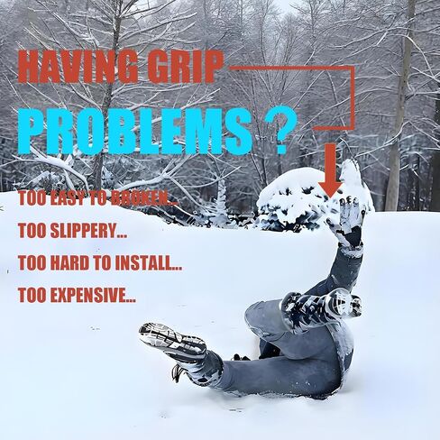 Ice Cleats for Shoes and Boots, Ice Snow Traction Cleats Grippers, Non Slip Shoe Ice Grippers,10 Steel Rubber Spikes Crampons Anti Easy Slip Studs Crampons Slip-on Stretch Footwear in Kuwait