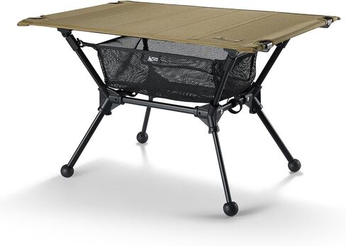 OneTigris Dipper Camping Table, Lightweight Portable Folding Table with Mesh Storage Net, High/Low Options, Ideal for Camping, Hiking, Tailgating, Beach, Picnic, Travel, Backyard in Kuwait