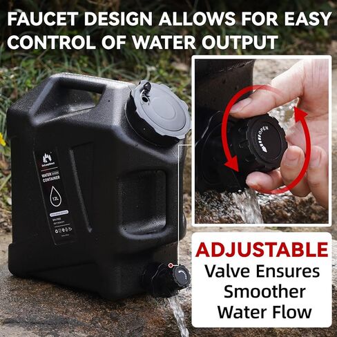 Camping Water Container - 3.2 Gallan Water Jug with Spigot| Portable Water Tank for Outdoor Hiking Picnic Supplies-Green in Saudi Arabia
