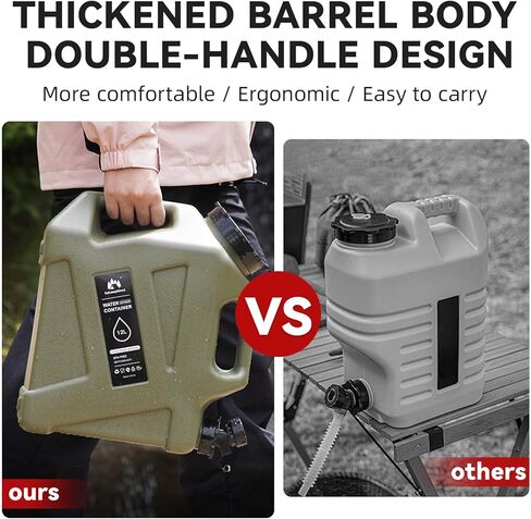 Camping Water Container - 3.2 Gallan Water Jug with Spigot| Portable Water Tank for Outdoor Hiking Picnic Supplies-Green in Saudi Arabia