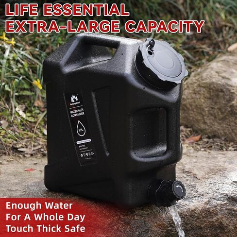 Camping Water Container - 3.2 Gallan Water Jug with Spigot| Portable Water Tank for Outdoor Hiking Picnic Supplies-Green in Saudi Arabia