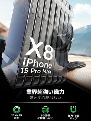 15W for iPhone MagSafe Car Mount Charger, 360% Adjustable Aluminum Alloy Arm, Relocatable Car Phone Holder, Magnetic Wireless Fast Charging, Cell Phone Holder for All Car Models, Black in Saudi Arabia