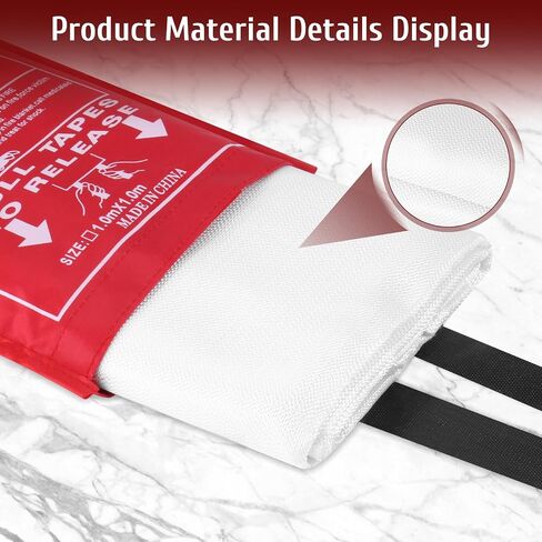 Emergency Fire Blanket - 40" x 40" 1 Pack for Home Kitchen Camping School Office Warehouse Fireplace Car Gas Station Fiberglass Fire Blanket Emergency Survival Safety Supplies in Saudi Arabia