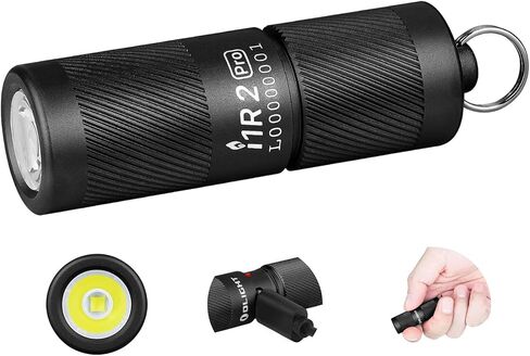 OLIGHT I1R 2 Pro Eos 180 Lumens EDC Rechargeable Keychain Flashlight, Powered by Built-in Rechargeable Battery with Type-C USB Cable, Slim Mini Handheld Light for Everyday Carry in Saudi Arabia