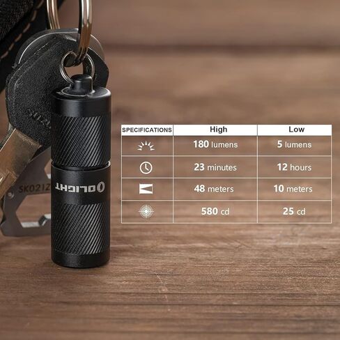 OLIGHT I1R 2 Pro Eos 180 Lumens EDC Rechargeable Keychain Flashlight, Powered by Built-in Rechargeable Battery with Type-C USB Cable, Slim Mini Handheld Light for Everyday Carry in Saudi Arabia