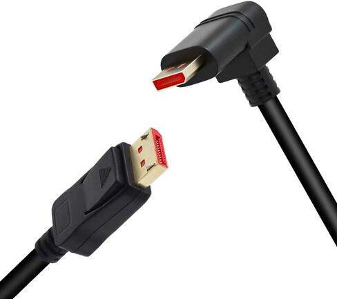 8K @ 60 هرتز 90 درجة زاوية DP 1.4 كابل ذكر إلى ذكر منفذ عرض الزاوية اليمنى 1.4 كابل يدعم 8K @ 60 هرتز، 4K @ 144 هرتز، 1080P @ 240 هرتز 6FT/1.8M in Kuwait