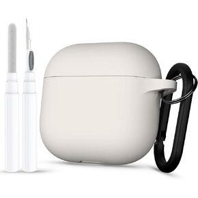 Brujula Case for Apple AirPods 4 Case Silicone Cover [Active Noise Cancellation] with Cleaner Kit & Keychain & Lanyard Compatible with AirPods 4th Generation Case 2024 for Women Men(Clay, Enhanced)